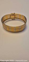MaxSold Auction: Vintage 18K Gold Tri-Color Wide Link Hinged Bangle Bracelet, Box Clasp - Markham (Ontario, Canada) PARTNER MANAGED Downsizing Online Auction - Henderson
