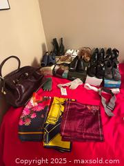 MaxSold Auction: Assortment of women&#39;s shoes heels and boots, Belts, Scarves And Marino Orlandi Bag - North Vancouver (British Columbia, Canada) PARTNER MANAGED Estate Sale Online Auction - Seymour Boulevard
