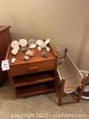 MaxSold Auction: MCM Teak  Made in Denmark Side Table &#38; Møbler Solid Teak magazine rack - North Vancouver (British Columbia, Canada) PARTNER MANAGED Estate Sale Online Auction - Seymour Boulevard