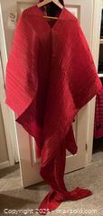 MaxSold Auction: Pleats Please Issey Miyake Cherry Red Kaftan size = one size - North Vancouver (British Columbia, Canada) PARTNER MANAGED Estate Sale Online Auction - Seymour Boulevard