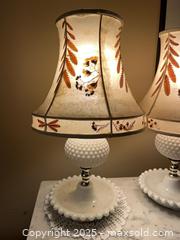 MaxSold Auction: Signed Hobnail Milk Glass Dried Flower Table Lamps - North Vancouver (British Columbia, Canada) PARTNER MANAGED Estate Sale Online Auction - Seymour Boulevard