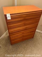 MaxSold Auction: Teak 6 drawer Vertical Tall Boy Dresser  - North Vancouver (British Columbia, Canada) PARTNER MANAGED Estate Sale Online Auction - Seymour Boulevard