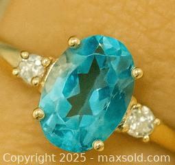 MaxSold Auction: 10K Gold(1.15g)BlueZircon 1  Dia0.02 - Toronto (Ontario, Canada) PARTNER MANAGED Downsizing Online Auction - Queen Street East