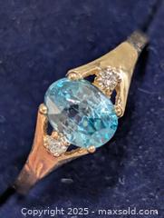 MaxSold Auction: 10K Gold(1.15g)BlueZircon 1  Dia0.02 - Toronto (Ontario, Canada) PARTNER MANAGED Downsizing Online Auction - Queen Street East