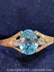 MaxSold Auction: 10K Gold(1.15g)BlueZircon 1  Dia0.02 - Toronto (Ontario, Canada) PARTNER MANAGED Downsizing Online Auction - Queen Street East