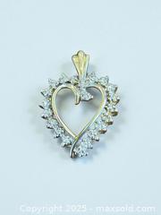 MaxSold Auction: 10k Gold Diamond Heart Pendant - Esquimalt (British Columbia, Canada) PARTNER MANAGED Reseller Online Auction - Lampson Street