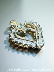 MaxSold Auction: 10k Gold Diamond Heart Pendant - Esquimalt (British Columbia, Canada) PARTNER MANAGED Reseller Online Auction - Lampson Street