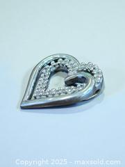 MaxSold Auction: 10k White Gold Diamond Heart Pendant - Esquimalt (British Columbia, Canada) PARTNER MANAGED Reseller Online Auction - Lampson Street