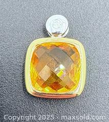MaxSold Auction: 14k Diamond Citrine Pendant  - Esquimalt (British Columbia, Canada) PARTNER MANAGED Reseller Online Auction - Lampson Street