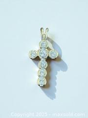 MaxSold Auction: 14k Gold Diamond Cross Pendant - Esquimalt (British Columbia, Canada) PARTNER MANAGED Reseller Online Auction - Lampson Street