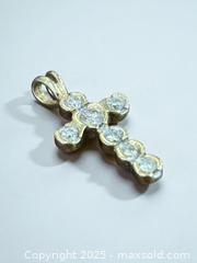 MaxSold Auction: 14k Gold Diamond Cross Pendant - Esquimalt (British Columbia, Canada) PARTNER MANAGED Reseller Online Auction - Lampson Street