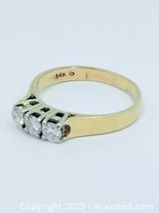 MaxSold Auction: 14k Gold &#38; Diamond Trinity Ring Size 6 With Appraisal - Esquimalt (British Columbia, Canada) PARTNER MANAGED Reseller Online Auction - Lampson Street