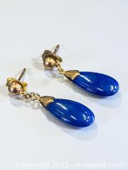MaxSold Auction: 14k Gold Lapis Lazuli Drop Earrings - Esquimalt (British Columbia, Canada) PARTNER MANAGED Reseller Online Auction - Lampson Street