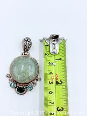 MaxSold Auction: 925 Sterling Silver Multi Gemstone Pendant  - Esquimalt (British Columbia, Canada) PARTNER MANAGED Reseller Online Auction - Lampson Street