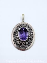 MaxSold Auction: Amethyst 925 Sterling Silver Pendant  - Esquimalt (British Columbia, Canada) PARTNER MANAGED Reseller Online Auction - Lampson Street