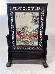 MaxSold Auction: Chinese Porcelain Panel Scroll in Ornate Wood Frame - Esquimalt (British Columbia, Canada) PARTNER MANAGED Reseller Online Auction - Lampson Street