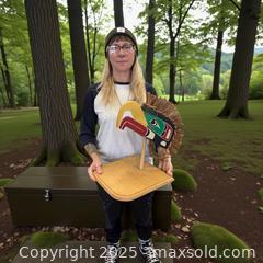 MaxSold Auction: First Nations Hand-Carved Large Eagle Mask on Stand - Esquimalt (British Columbia, Canada) PARTNER MANAGED Reseller Online Auction - Lampson Street