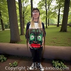MaxSold Auction: First Nations Massive Frog Mask by Betty Joe Denis - Esquimalt (British Columbia, Canada) PARTNER MANAGED Reseller Online Auction - Lampson Street