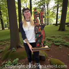 MaxSold Auction: First Nations Massive Standing Plaque by Chris Paul - Esquimalt (British Columbia, Canada) PARTNER MANAGED Reseller Online Auction - Lampson Street