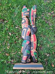 MaxSold Auction: First Nations Massive Standing Plaque by Chris Paul - Esquimalt (British Columbia, Canada) PARTNER MANAGED Reseller Online Auction - Lampson Street