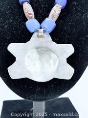 MaxSold Auction: First Nations Silver Pendant &#38; Antique Trade Beads Necklace  - Esquimalt (British Columbia, Canada) PARTNER MANAGED Reseller Online Auction - Lampson Street