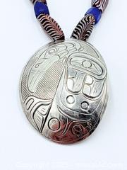 MaxSold Auction: First Nations Sterling Silver Pendant &#38; Trade Beads Necklace  - Esquimalt (British Columbia, Canada) PARTNER MANAGED Reseller Online Auction - Lampson Street