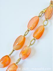 MaxSold Auction: Georgian Carnelian Single Strand Necklace 39&#34; Length - Esquimalt (British Columbia, Canada) PARTNER MANAGED Reseller Online Auction - Lampson Street