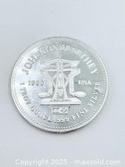 MaxSold Auction: Johnson Matthey 1986 USA 1 TROY OZ .999 Fine Silver Coin  - Esquimalt (British Columbia, Canada) PARTNER MANAGED Reseller Online Auction - Lampson Street