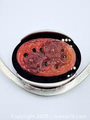 MaxSold Auction: Karram&#39;s Sterling Silver Carnelian Collar Necklace Rare  - Esquimalt (British Columbia, Canada) PARTNER MANAGED Reseller Online Auction - Lampson Street