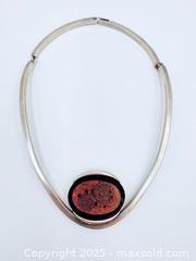 MaxSold Auction: Karram&#39;s Sterling Silver Carnelian Collar Necklace Rare  - Esquimalt (British Columbia, Canada) PARTNER MANAGED Reseller Online Auction - Lampson Street
