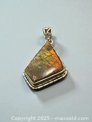 MaxSold Auction: Sterling Silver Ammolite Pendant - Esquimalt (British Columbia, Canada) PARTNER MANAGED Reseller Online Auction - Lampson Street