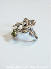 MaxSold Auction: Sterling Silver and Peridot Snake Ring - Esquimalt (British Columbia, Canada) PARTNER MANAGED Reseller Online Auction - Lampson Street