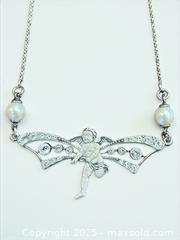 MaxSold Auction: Sterling Silver Butterfly Necklace 17&#34; Length - Esquimalt (British Columbia, Canada) PARTNER MANAGED Reseller Online Auction - Lampson Street