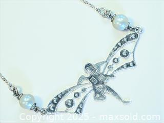 MaxSold Auction: Sterling Silver Butterfly Necklace 17&#34; Length - Esquimalt (British Columbia, Canada) PARTNER MANAGED Reseller Online Auction - Lampson Street