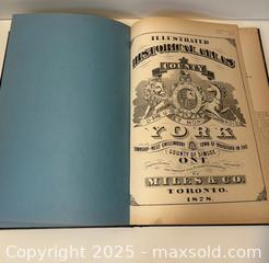 MaxSold Auction: Antique Historical Atlas of York County book  - Toronto (Ontario, Canada) SELLER MANAGED Estate Sale Online Auction -  Magnetic Drive