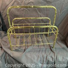 MaxSold Auction: Mid-century faux bamboo magazine rack - Toronto (Ontario, Canada) SELLER MANAGED Reseller Online Auction - Greengrove Crescent