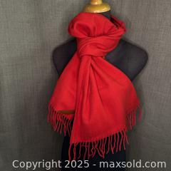 MaxSold Auction: Red cashmere scarf - England - Toronto (Ontario, Canada) SELLER MANAGED Reseller Online Auction - Greengrove Crescent