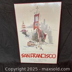 MaxSold Auction: Vintage Noel Betts Lithograph poster - Toronto (Ontario, Canada) SELLER MANAGED Reseller Online Auction - Greengrove Crescent