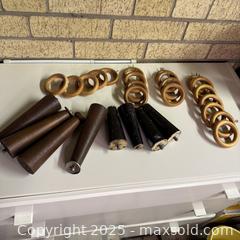 MaxSold Auction: wood curtain rings and MCM furniture legs - Toronto (Ontario, Canada) SELLER MANAGED Reseller Online Auction - Greengrove Crescent