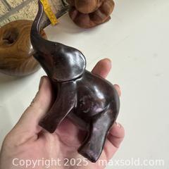 MaxSold Auction: wood weeping buddha, elephant, lidded bowl - Toronto (Ontario, Canada) SELLER MANAGED Reseller Online Auction - Greengrove Crescent