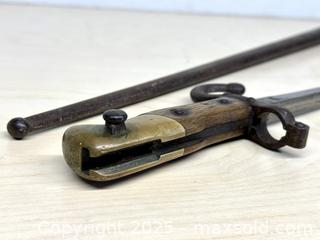MaxSold Auction: Antique French M1874 Gras Bayonet with Scabbard - Toronto (Ontario, Canada) SELLER MANAGED Downsizing Online Auction - Nassau Street