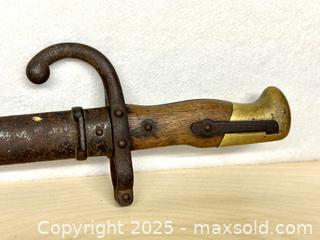 MaxSold Auction: Antique French M1874 Gras Bayonet with Scabbard - Toronto (Ontario, Canada) SELLER MANAGED Downsizing Online Auction - Nassau Street