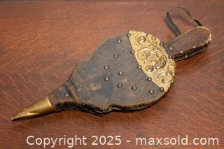 MaxSold Auction: Antique Leather / Brass Fireplace Bellows - Toronto (Ontario, Canada) SELLER MANAGED Downsizing Online Auction - Nassau Street