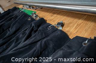 MaxSold Auction: Black Velour Panel Stage Curtain - Toronto (Ontario, Canada) SELLER MANAGED Downsizing Online Auction - Nassau Street
