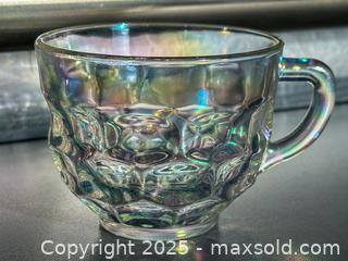 MaxSold Auction: Federal Glass iridescent &#34;Thumbprint&#34; punch cups - Toronto (Ontario, Canada) SELLER MANAGED Downsizing Online Auction - Nassau Street
