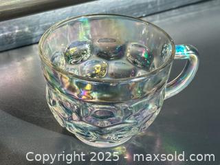 MaxSold Auction: Federal Glass iridescent &#34;Thumbprint&#34; punch cups - Toronto (Ontario, Canada) SELLER MANAGED Downsizing Online Auction - Nassau Street