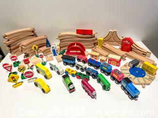 MaxSold Auction: Mixed lot of Wooden Train Toys - Toronto (Ontario, Canada) SELLER MANAGED Downsizing Online Auction - Nassau Street