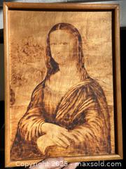 MaxSold Auction: Mona Lisa Pyrography - Toronto (Ontario, Canada) SELLER MANAGED Downsizing Online Auction - Nassau Street
