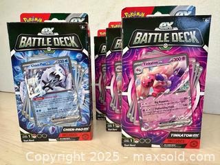 MaxSold Auction: Pokemon TCG: Tinkaton ex Battle Decks &#38; Chien-Pao ex Battle Decks. New, sealed. - Toronto (Ontario, Canada) SELLER MANAGED Downsizing Online Auction - Nassau Street