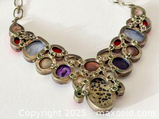 MaxSold Auction: Silver Necklace with Stones - Toronto (Ontario, Canada) SELLER MANAGED Downsizing Online Auction - Nassau Street
